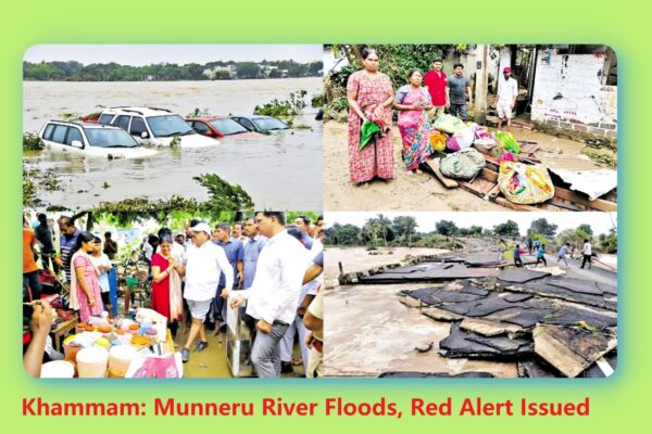 Khammam: Munneru River Floods, Red Alert Issued