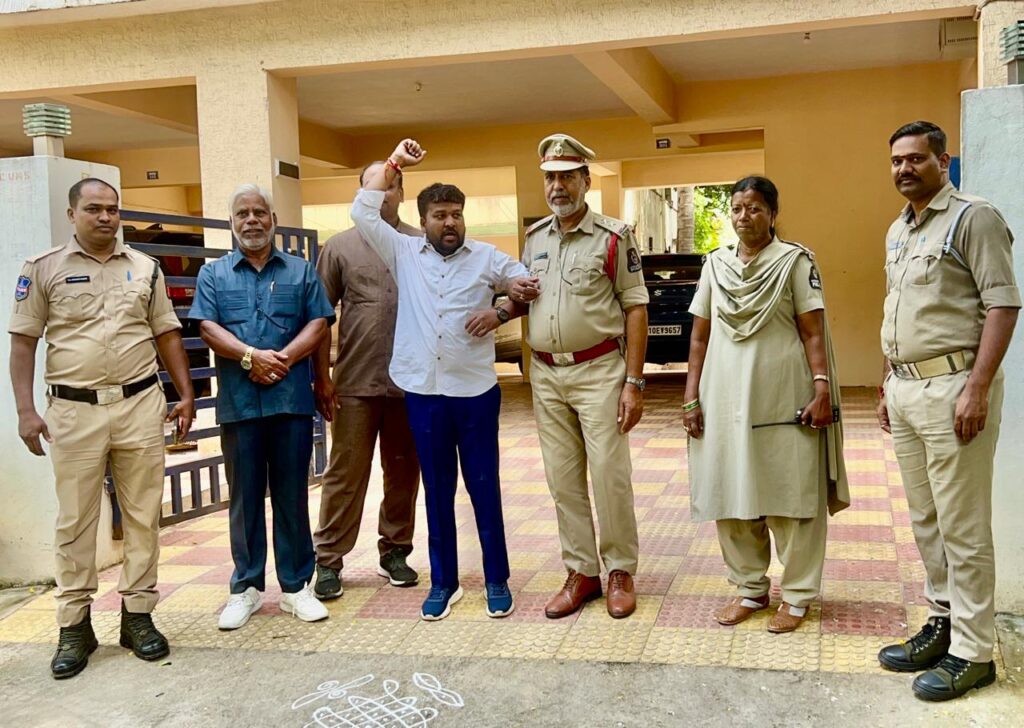 "BRSV Chief Thunga Balu demanding focus on development instead of arrests during a public speech in Telangana"