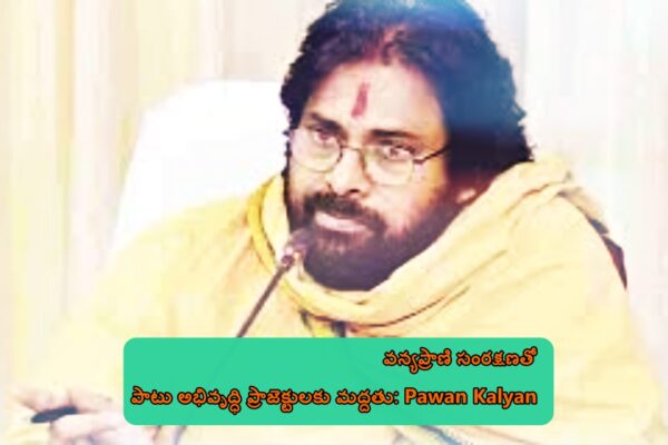 వన్యప్రాణి సంరక్షణతో పాటు అభివృద్ధి ప్రాజెక్టులకు మద్దతు: Pawan Kalyan