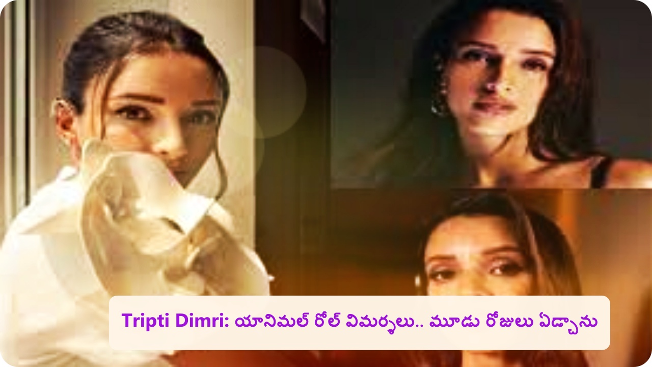 Tripti Dimri: యానిమల్‌ రోల్‌ విమర్శలు.. మూడు రోజులు ఏడ్చాను