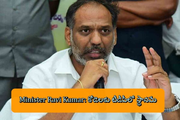 Minister Ravi Kumar: కోడెలకు టీడీపీలో స్థానమే