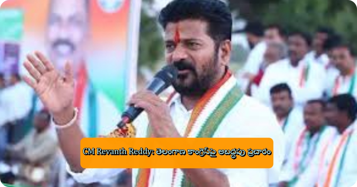 CM Revanth Reddy: తెలంగాణ కాంగ్రెస్‌పై అబద్ధపు ప్రచారం